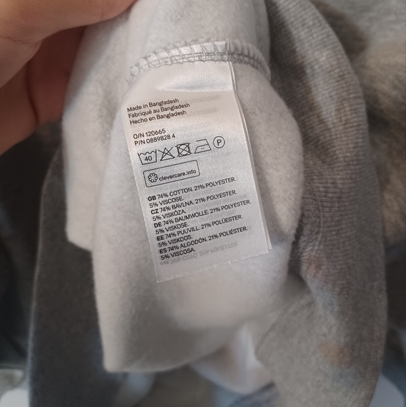 ⛔️Sold⛔️🆕️NWT H&M Sweatshirt in "Gray Melange" - Picture 11 of 12